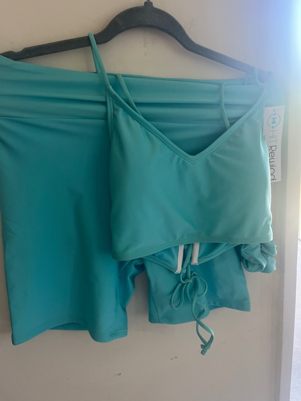 HiRewind Teal Swim Top and Short
Set, NWT
Juniors size